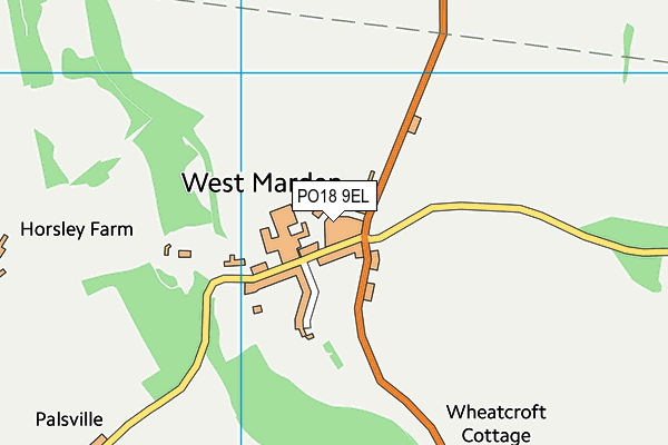 PO18 9EL map - OS VectorMap District (Ordnance Survey) PO18 9EL map - OS VectorMap District (Ordnance Survey)