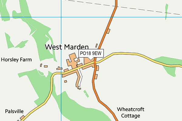PO18 9EW map - OS VectorMap District (Ordnance Survey) PO18 9EW map - OS VectorMap District (Ordnance Survey)