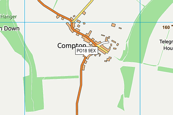 PO18 9EX map - OS VectorMap District (Ordnance Survey)