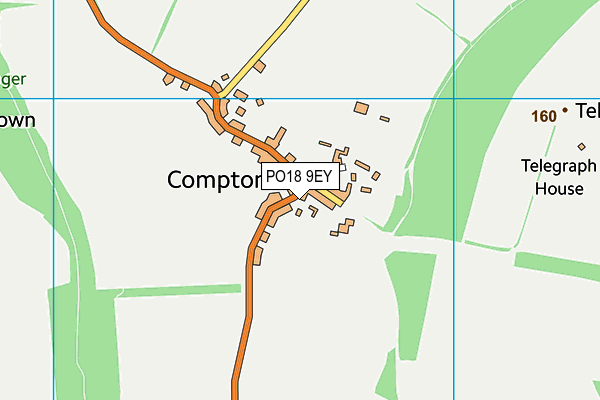PO18 9EY map - OS VectorMap District (Ordnance Survey) PO18 9EY map - OS VectorMap District (Ordnance Survey)