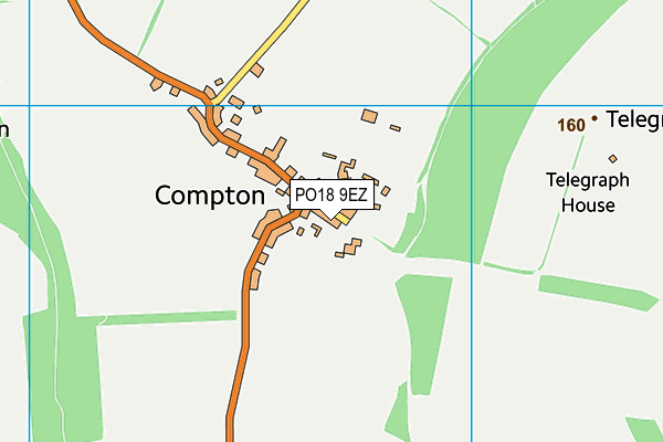 PO18 9EZ map - OS VectorMap District (Ordnance Survey) PO18 9EZ map - OS VectorMap District (Ordnance Survey)