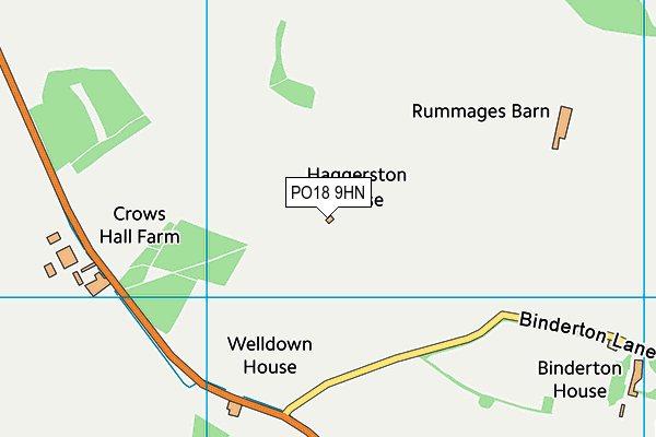 PO18 9HN map - OS VectorMap District (Ordnance Survey)