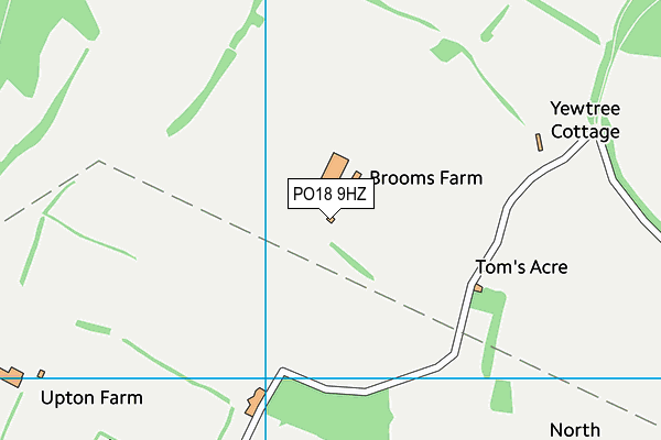 PO18 9HZ map - OS VectorMap District (Ordnance Survey) PO18 9HZ map - OS VectorMap District (Ordnance Survey)