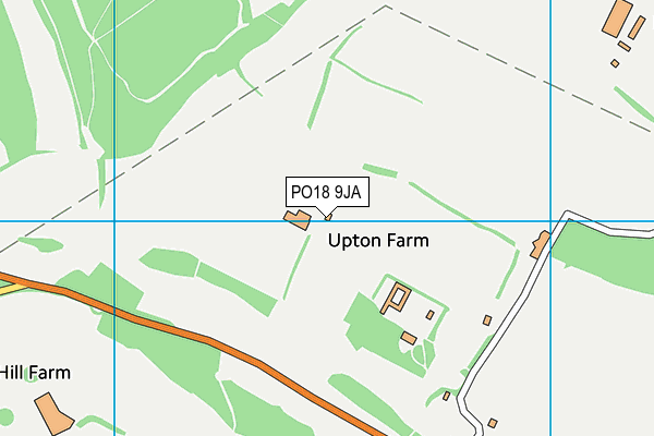 PO18 9JA map - OS VectorMap District (Ordnance Survey) PO18 9JA map - OS VectorMap District (Ordnance Survey)