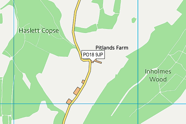 PO18 9JP map - OS VectorMap District (Ordnance Survey) PO18 9JP map - OS VectorMap District (Ordnance Survey)