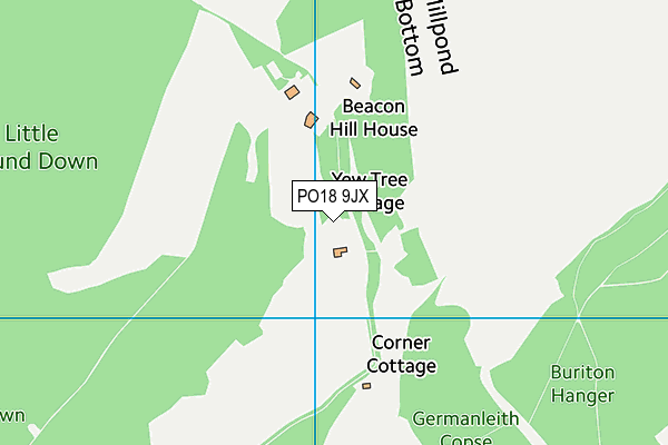 PO18 9JX map - OS VectorMap District (Ordnance Survey) PO18 9JX map - OS VectorMap District (Ordnance Survey)