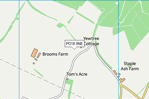 PO18 9NE map - OS VectorMap District (Ordnance Survey) PO18 9NE map - OS VectorMap District (Ordnance Survey)