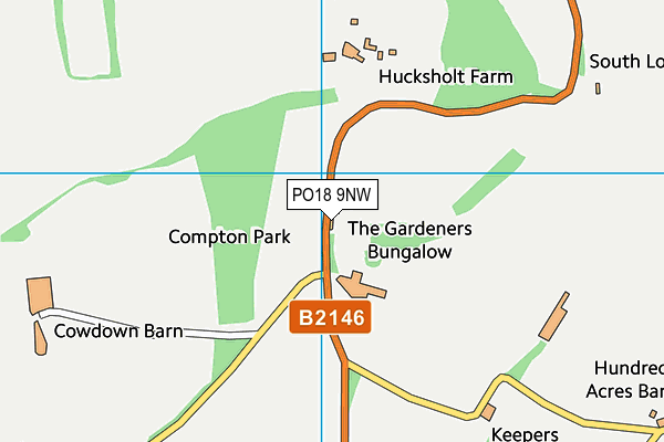PO18 9NW map - OS VectorMap District (Ordnance Survey) PO18 9NW map - OS VectorMap District (Ordnance Survey)