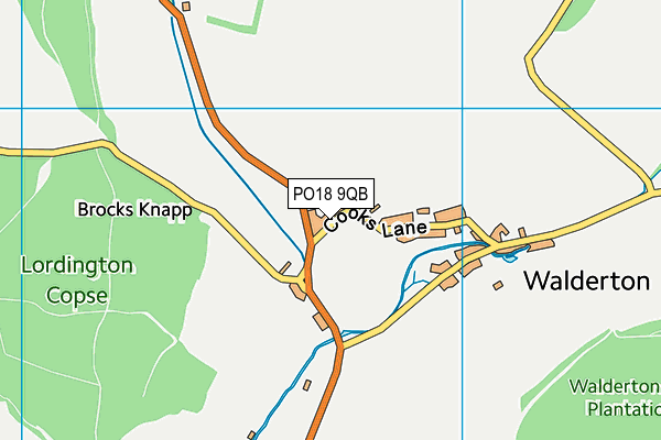 PO18 9QB map - OS VectorMap District (Ordnance Survey) PO18 9QB map - OS VectorMap District (Ordnance Survey)