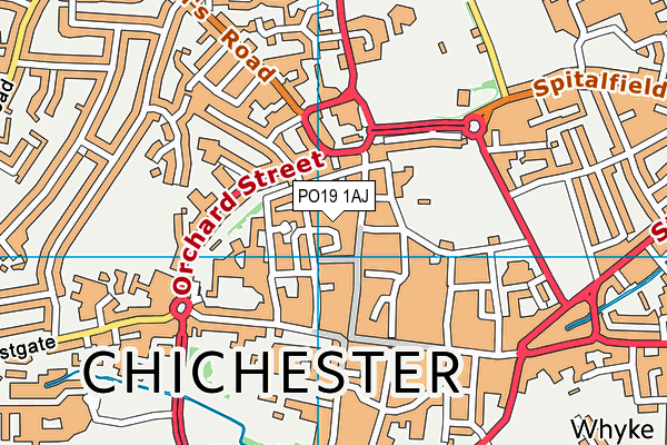 PO19 1AJ map - OS VectorMap District (Ordnance Survey) PO19 1AJ map - OS VectorMap District (Ordnance Survey)