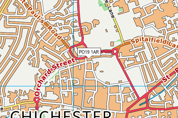 PO19 1AR map - OS VectorMap District (Ordnance Survey) PO19 1AR map - OS VectorMap District (Ordnance Survey)
