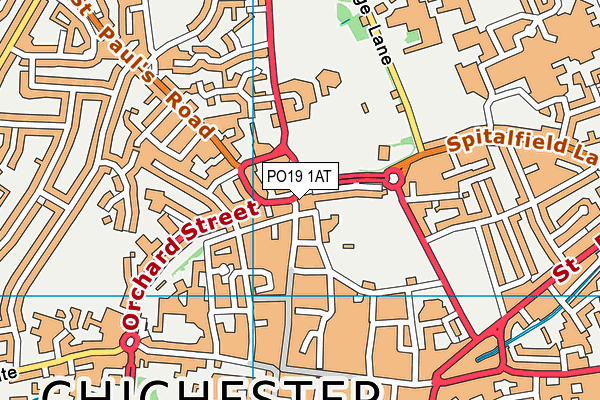 PO19 1AT map - OS VectorMap District (Ordnance Survey) PO19 1AT map - OS VectorMap District (Ordnance Survey)