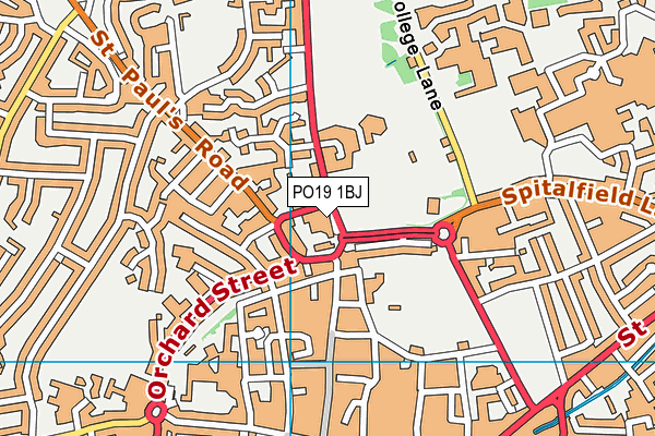 PO19 1BJ map - OS VectorMap District (Ordnance Survey) PO19 1BJ map - OS VectorMap District (Ordnance Survey)