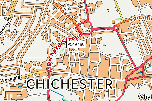 PO19 1BU map - OS VectorMap District (Ordnance Survey) PO19 1BU map - OS VectorMap District (Ordnance Survey)