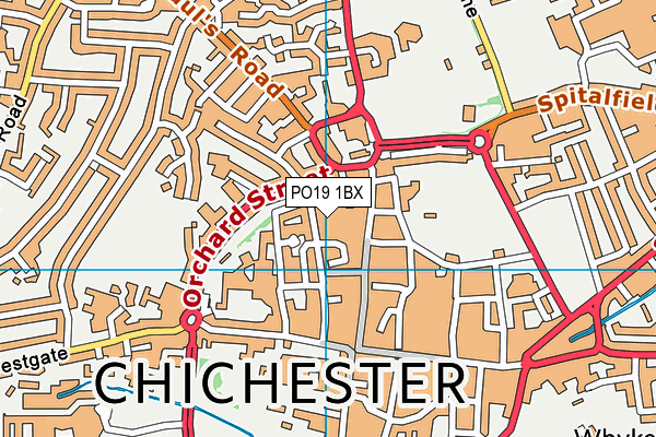 PO19 1BX map - OS VectorMap District (Ordnance Survey) PO19 1BX map - OS VectorMap District (Ordnance Survey)