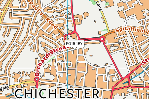 PO19 1BY map - OS VectorMap District (Ordnance Survey) PO19 1BY map - OS VectorMap District (Ordnance Survey)