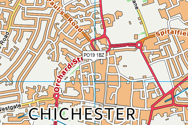 PO19 1BZ map - OS VectorMap District (Ordnance Survey) PO19 1BZ map - OS VectorMap District (Ordnance Survey)