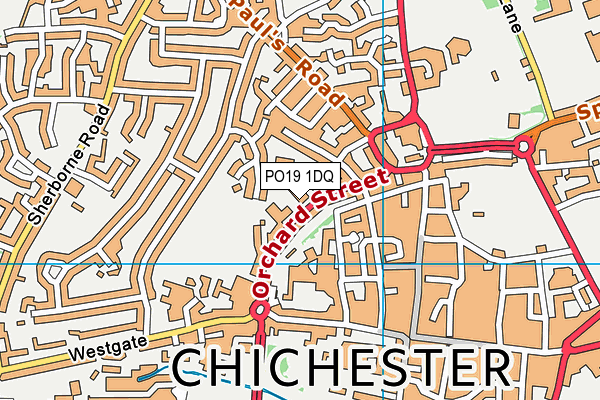 PO19 1DQ map - OS VectorMap District (Ordnance Survey) PO19 1DQ map - OS VectorMap District (Ordnance Survey)