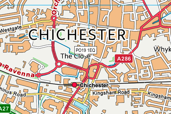 PO19 1EQ map - OS VectorMap District (Ordnance Survey) PO19 1EQ map - OS VectorMap District (Ordnance Survey)