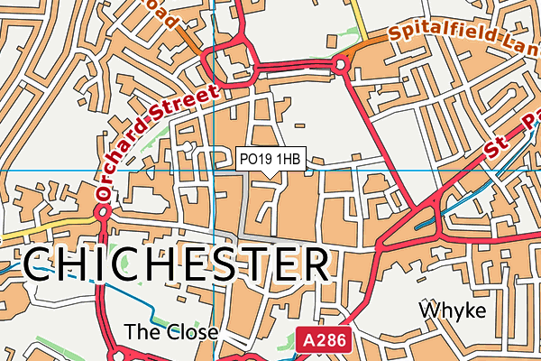 PO19 1HB map - OS VectorMap District (Ordnance Survey) PO19 1HB map - OS VectorMap District (Ordnance Survey)