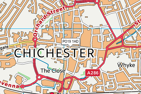 PO19 1HD map - OS VectorMap District (Ordnance Survey) PO19 1HD map - OS VectorMap District (Ordnance Survey)