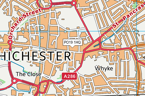 PO19 1HQ map - OS VectorMap District (Ordnance Survey) PO19 1HQ map - OS VectorMap District (Ordnance Survey)