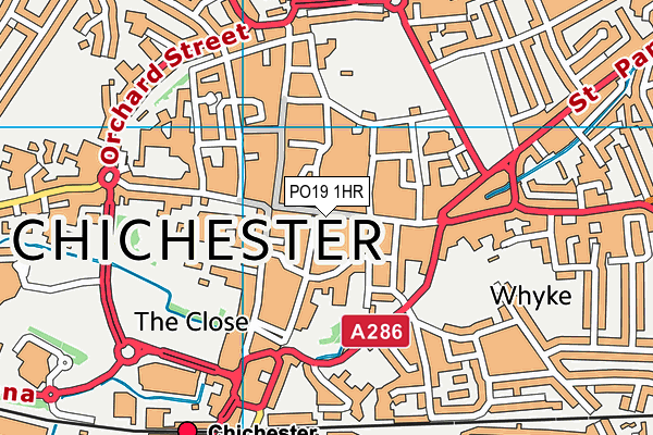 PO19 1HR map - OS VectorMap District (Ordnance Survey) PO19 1HR map - OS VectorMap District (Ordnance Survey)