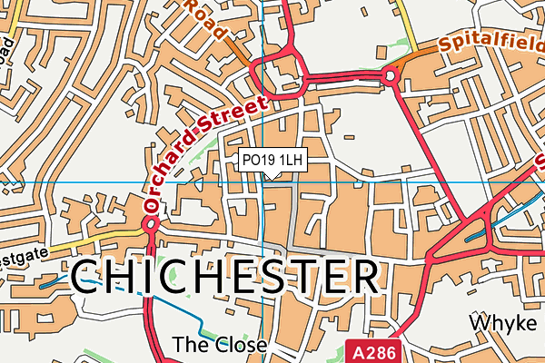 PO19 1LH map - OS VectorMap District (Ordnance Survey)
