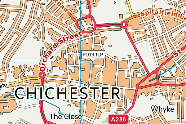 PO19 1LP map - OS VectorMap District (Ordnance Survey)