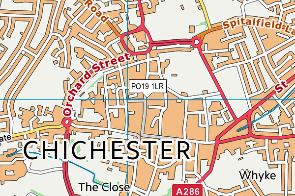 PO19 1LR map - OS VectorMap District (Ordnance Survey) PO19 1LR map - OS VectorMap District (Ordnance Survey)