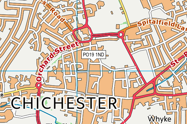 PO19 1ND map - OS VectorMap District (Ordnance Survey) PO19 1ND map - OS VectorMap District (Ordnance Survey)