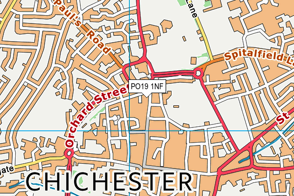 PO19 1NF map - OS VectorMap District (Ordnance Survey)