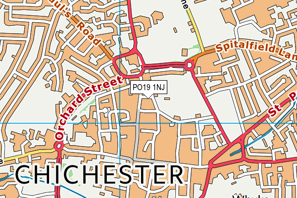 PO19 1NJ map - OS VectorMap District (Ordnance Survey) PO19 1NJ map - OS VectorMap District (Ordnance Survey)