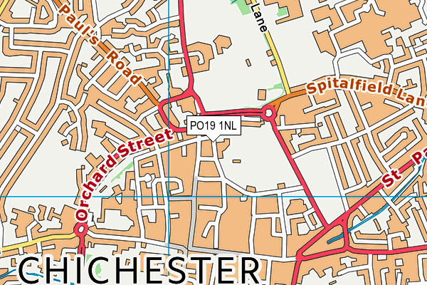 PO19 1NL map - OS VectorMap District (Ordnance Survey)