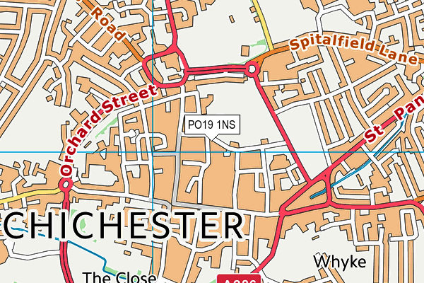PO19 1NS map - OS VectorMap District (Ordnance Survey) PO19 1NS map - OS VectorMap District (Ordnance Survey)