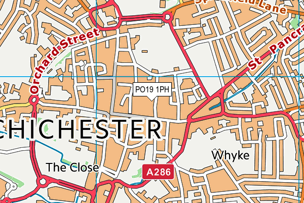 PO19 1PH map - OS VectorMap District (Ordnance Survey) PO19 1PH map - OS VectorMap District (Ordnance Survey)