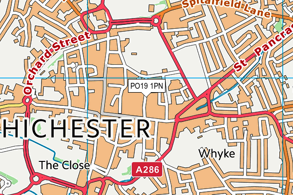 PO19 1PN map - OS VectorMap District (Ordnance Survey) PO19 1PN map - OS VectorMap District (Ordnance Survey)