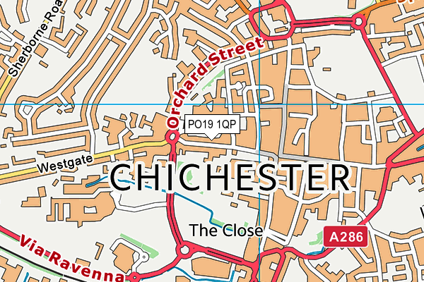 PO19 1QP map - OS VectorMap District (Ordnance Survey) PO19 1QP map - OS VectorMap District (Ordnance Survey)