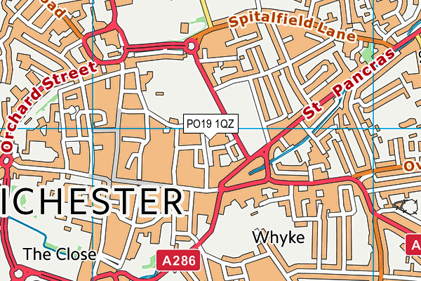 PO19 1QZ map - OS VectorMap District (Ordnance Survey) PO19 1QZ map - OS VectorMap District (Ordnance Survey)