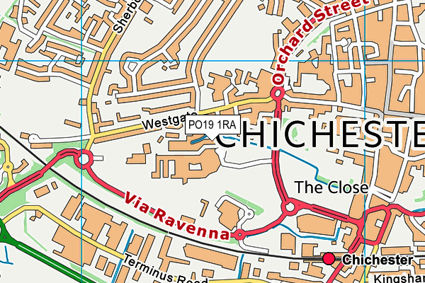 PO19 1RA map - OS VectorMap District (Ordnance Survey) PO19 1RA map - OS VectorMap District (Ordnance Survey)