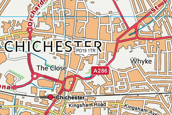 PO19 1TR map - OS VectorMap District (Ordnance Survey) PO19 1TR map - OS VectorMap District (Ordnance Survey)