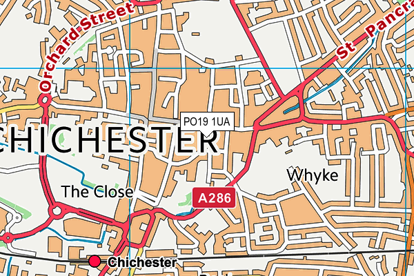 PO19 1UA map - OS VectorMap District (Ordnance Survey) PO19 1UA map - OS VectorMap District (Ordnance Survey)