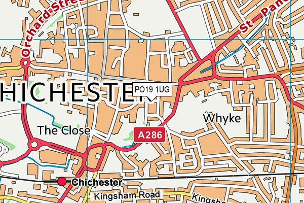 PO19 1UG map - OS VectorMap District (Ordnance Survey) PO19 1UG map - OS VectorMap District (Ordnance Survey)