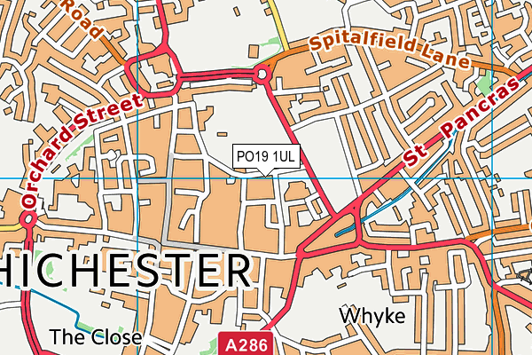 PO19 1UL map - OS VectorMap District (Ordnance Survey) PO19 1UL map - OS VectorMap District (Ordnance Survey)