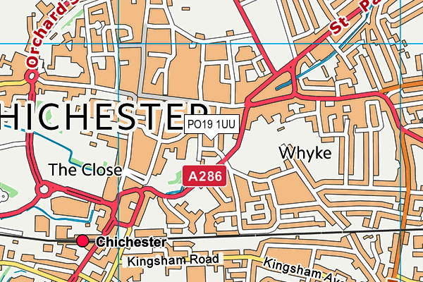 PO19 1UU map - OS VectorMap District (Ordnance Survey)