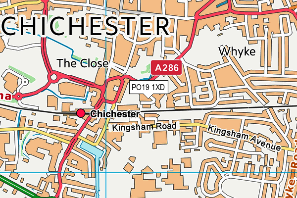 PO19 1XD map - OS VectorMap District (Ordnance Survey) PO19 1XD map - OS VectorMap District (Ordnance Survey)