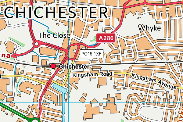 PO19 1XF map - OS VectorMap District (Ordnance Survey) PO19 1XF map - OS VectorMap District (Ordnance Survey)