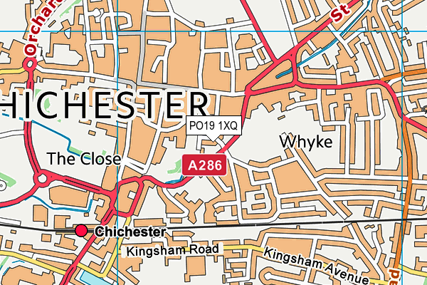 PO19 1XQ map - OS VectorMap District (Ordnance Survey) PO19 1XQ map - OS VectorMap District (Ordnance Survey)