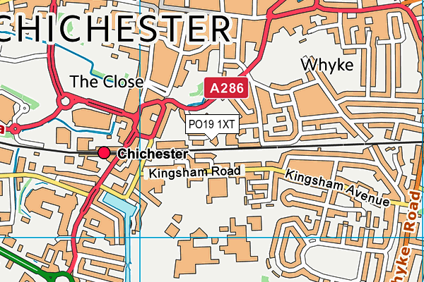 PO19 1XT map - OS VectorMap District (Ordnance Survey) PO19 1XT map - OS VectorMap District (Ordnance Survey)