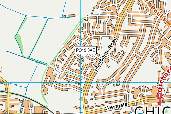 PO19 3AE map - OS VectorMap District (Ordnance Survey) PO19 3AE map - OS VectorMap District (Ordnance Survey)